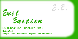 emil bastien business card